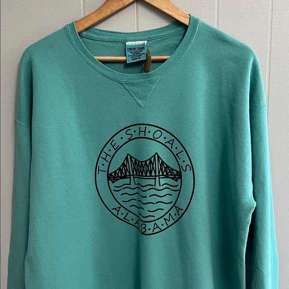 NWT Comfort Colors The Shoals Alabama Sweatshirt XL Teal - Picture 3 of 13